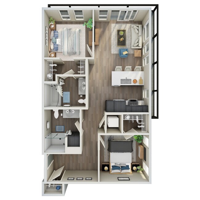 2 Bed, 2 Bath - O 301 floor plan
